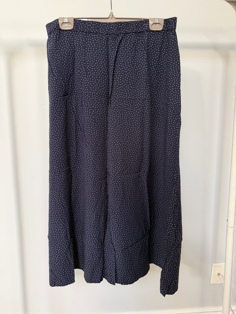 Reitmans Navy Polka Dot Midi Skirt